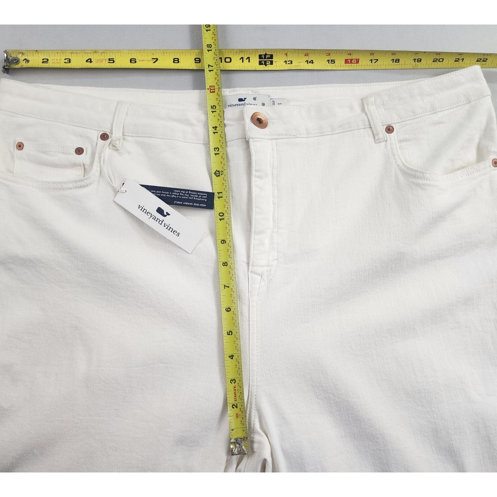 Vineyard Vines Womens Jamie High Rise Skinny Ankle Jeans White 37 2P001113-5579 - Picture 9 of 16